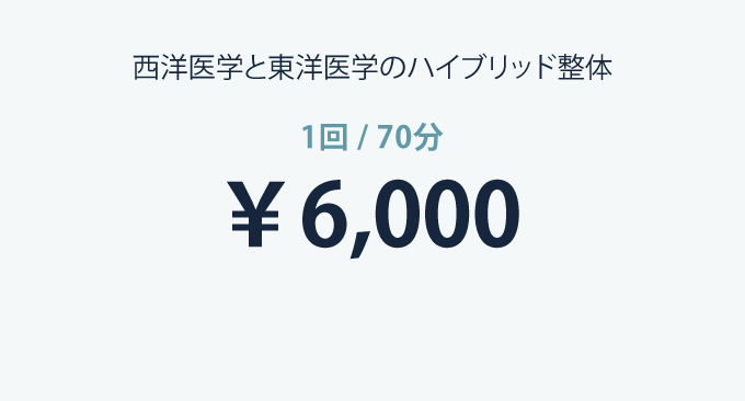 料金-ハイブリッド整体